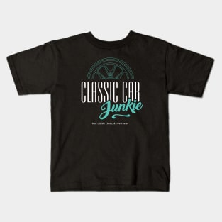 Classic Car Junkie - Vintage car fan Petrol Head Kids T-Shirt